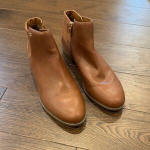 Liz Claiborne Brown Leather Ankle Boots Size 11